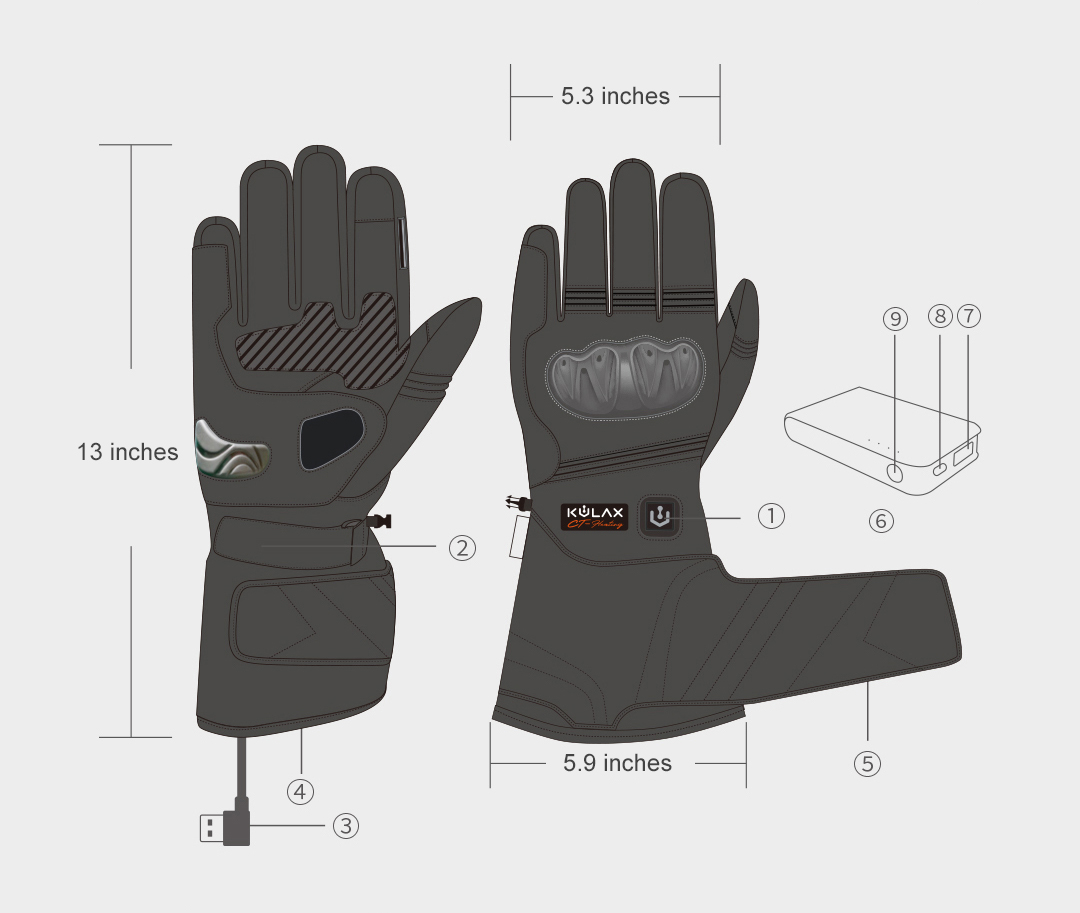 smart electric thermal gloves motorcycle information