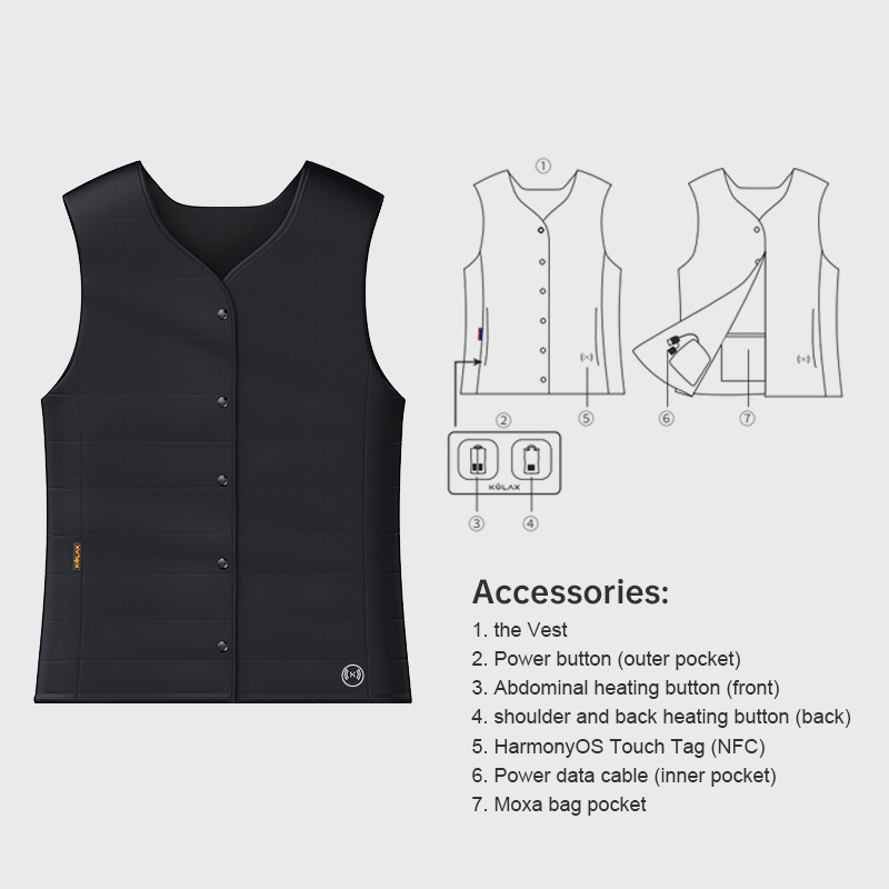 graphene smart heating vest