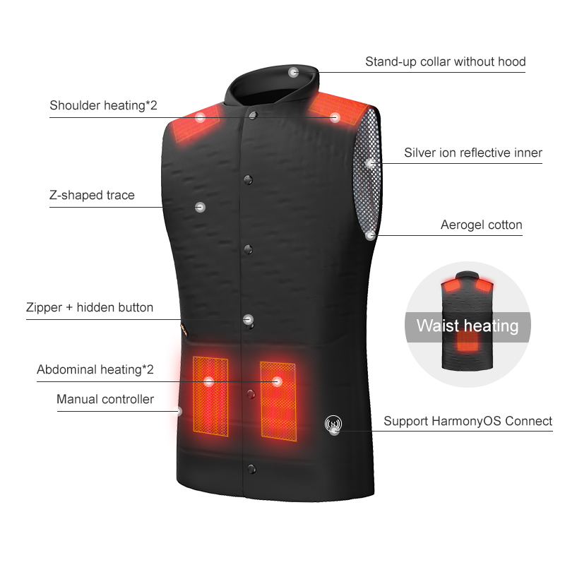 graphene waterproof lightweight heated vest