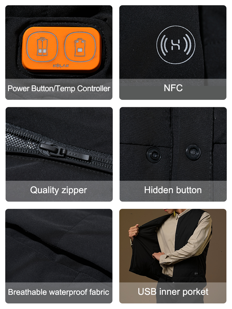 graphene heated body warmer usb