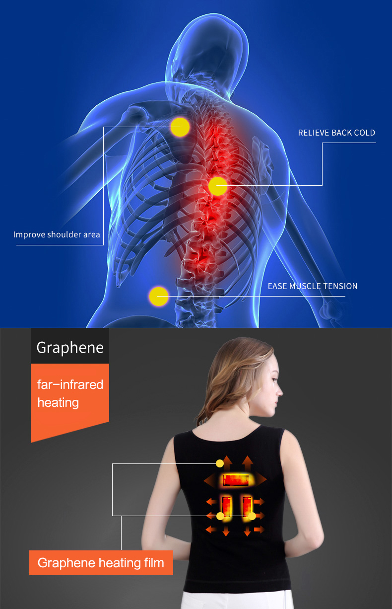 graphene electric heating vest body warmer