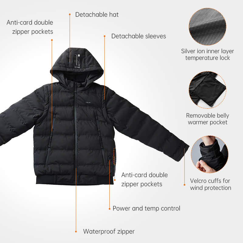 custom graphene heated jacket